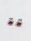 18 Carat White Gold, Ruby & Diamond Earrings, Set of 2 1