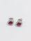 18 Carat White Gold, Ruby & Diamond Earrings, Set of 2, Image 1