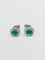 18 Carat White Gold, Emerald & Diamond Earrings, Set of 2 3