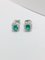 18 Carat White Gold, Emerald & Diamond Stud Earrings, Set of 2 4