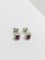 18 Carat White Gold, Ruby & Diamond Stud Earrings, Set of 2 3