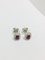 18 Carat White Gold, Ruby & Diamond Stud Earrings, Set of 2, Image 3