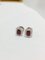 18 Carat White Gold, Ruby & Diamond Stud Earrings, Set of 2 2