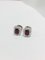 18 Carat White Gold, Ruby & Diamond Stud Earrings, Set of 2 1