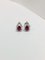 18 Carat White Gold, Ruby & Diamond Stud Earrings, Set of 2 2