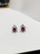 18 Carat White Gold, Ruby & Diamond Stud Earrings, Set of 2 4