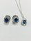 18 Carat Sapphire & Diamond Earrings and Pendant, Set of 3 5