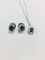 18 Carat Sapphire & Diamond Earrings and Pendant, Set of 3 1