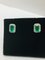 9 Carat White Gold, Emerald & Diamond Stud Earrings, Set of 2 3