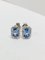 9 Carat Tanzanite & Diamond Cluster Earrings, Set of 2 1