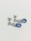 9 Carat White Gold, 1.50 Carat Tanzanite & Diamond Earrings, Set of 2 1