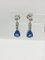 9 Carat White Gold, 1.50 Carat Tanzanite & Diamond Earrings, Set of 2, Image 4