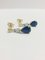 9 Carat White/Yellow Gold, 1.50 Carat Sapphire & Diamond Earrings, Set of 2, Image 1