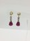 9 Carat White/Yellow Gold, 1.50 Carat, Ruby & Diamond Earrings, Set of 2 3