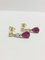 9 Carat White/Yellow Gold, 1.50 Carat, Ruby & Diamond Earrings, Set of 2, Image 1