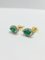9 Carat White/Yellow Gold, Emerald & Diamond Earrings, Set of 2 2