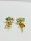 Orecchini in oro bianco/giallo a 9 carati, smeraldo e diamanti, set di 2, Immagine 4