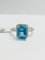 9 Carat White Gold, Blue Topaz & Diamond Dress Ring 11