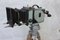 Deutsche 35mm Filmkamera mit Stativ von Askania 6