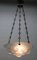 Lampe à Suspension Art Nouveau avec Décor Floral dans le Style de Lunéville, 1930s 7