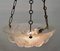 Art Nouveau Hanging Lamp with Floral Decor in the Style of Luneville, 1930s 6