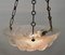 Art Nouveau Hanging Lamp with Floral Decor in the Style of Luneville, 1930s, Image 6