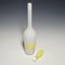 Venini Art Glass Bottle with Fasce Decoration in Yellow, 1950s 7