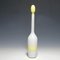 Venini Art Glass Bottle with Fasce Decoration in Yellow, 1950s 2