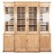 Large English Glazed Breakfront Bookcase in Pine 1