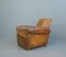 French Leather Armchair, 1930s 5