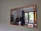 Art Deco Frameless Mirror in Peach and Clear Glass, Image 2