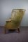 Antique Patinated Wingback Library Chair 4