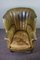 Antique Patinated Wingback Library Chair 7