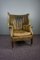 Antique Patinated Wingback Library Chair 2