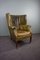Antique Patinated Wingback Library Chair 3