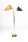 Floor Lamp with Bag Lampshades & Brass Frame, Image 2