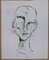 Nils Udo, Portrait, Original Drawing in China Ink, Late 20th-Century 1