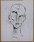 Nils Udo, Portrait, Original Zeichnung mit Tusche, spätes 20. Jh 1