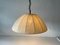 German Pendant Lamp in Brass with Fabric Shade from WKR, 1970s 2