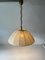 German Pendant Lamp in Brass with Fabric Shade from WKR, 1970s 4