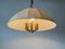 German Pendant Lamp in Brass with Fabric Shade from WKR, 1970s 9