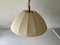 German Pendant Lamp in Brass with Fabric Shade from WKR, 1970s, Image 10