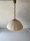 German Pendant Lamp in Brass with Fabric Shade from WKR, 1970s 3