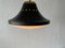 Italian Stilnovo Style Ceiling Lamp in Black Metal and White Acrylic Glass, 1950s 2