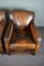 Club Chairs in Sheepskin Leather with Patina, Set of 2 6