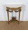 Louis XVI Mid 19th Century Marble and Gilded Wood Half-Moon Support Console, Image 1