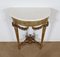 Louis XVI Mid 19th Century Marble and Gilded Wood Half-Moon Support Console 9
