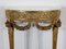 Louis XVI Mid 19th Century Marble and Gilded Wood Half-Moon Support Console, Image 7