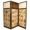 Edwardian Panelled Room Divider Screen with Spy Print 1