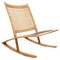 Rocking Chair Mid-Century en Jonc par Fredrik A. Kayser 1